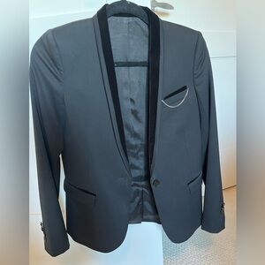 Like new Kooples Stylish velvet trimmed blazer, dress up or down!